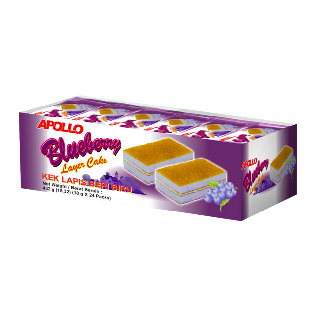 Apollo Blueberry Layer Cake 24pk 432g