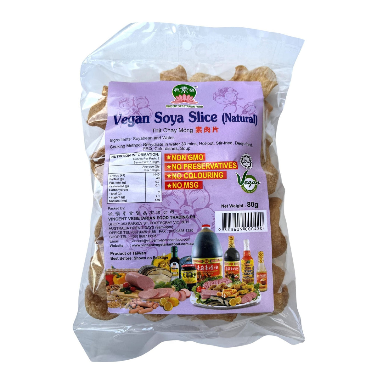 VVF Soya Slice Vegan (Natural) 80g