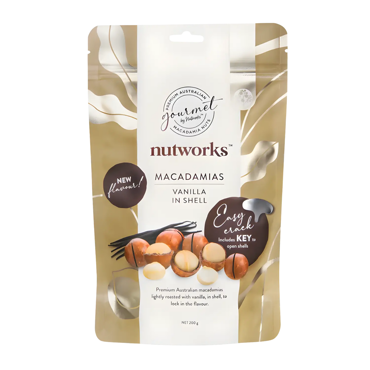 Nutworks Premium Macadamias Vanilla in Shell 200g