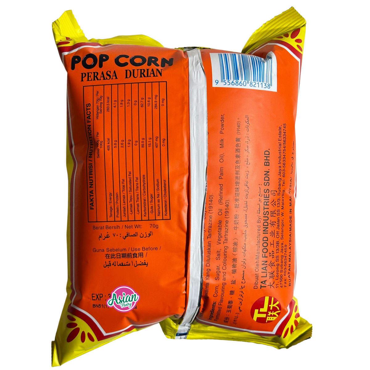 Cap Durian Cap Durian Pop Corn 70g – Asian Pantry