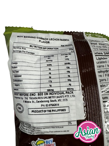 Boy Bawang Cornick Lechon Manok 口味 90g