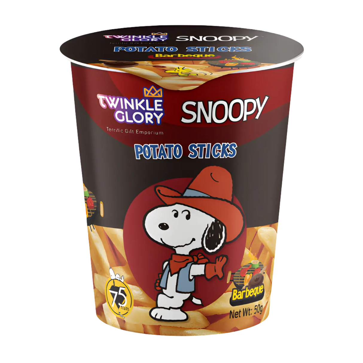 Twinkle Glory Snoopy Potato Snacks Barbeque Flavour 50g