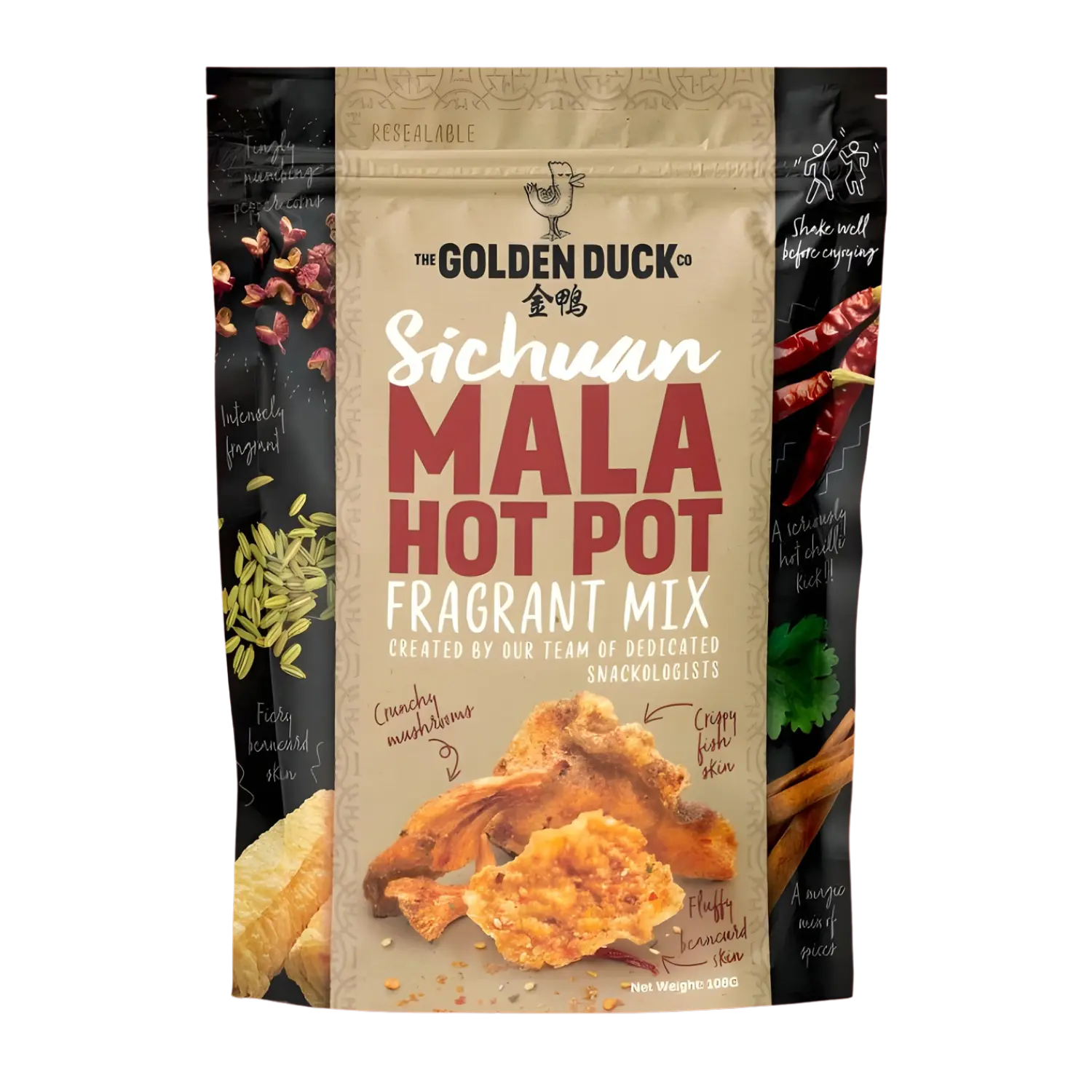 golden duck mala hot pot fragrant mix Golden Duck Sichuan Mala Hot Pot Fragrant Mix 108g – Asian Pantry