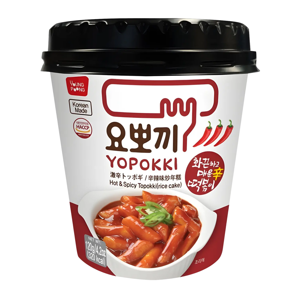 Yopokki Hot & Spicy Tteokbokki Cup 120g
