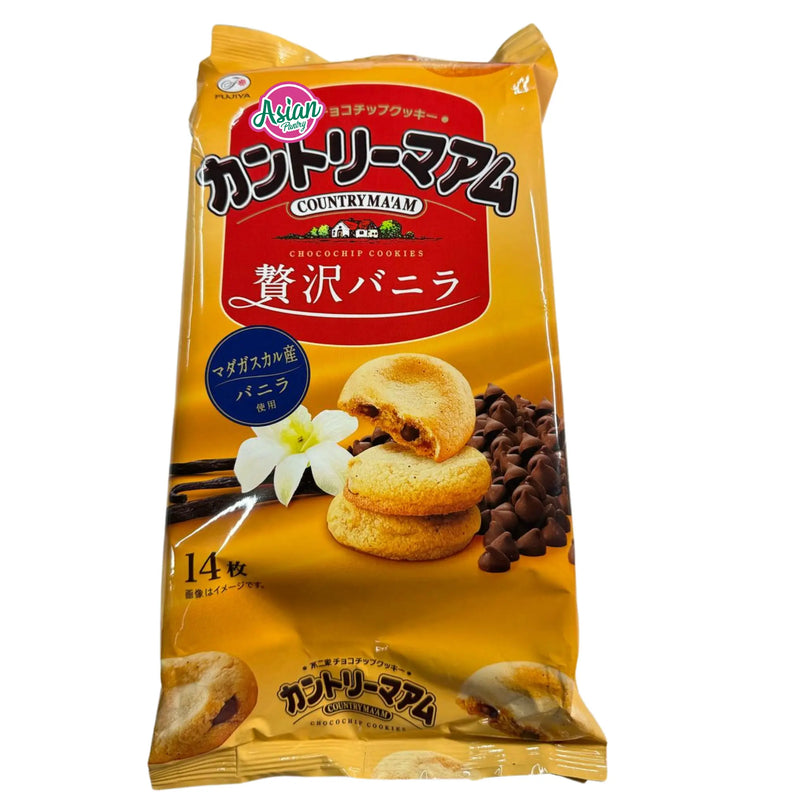 Fujiya Country Ma'am Chochochip Cookies Vanila 14pc 150g