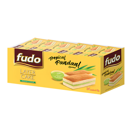 Fudo Tropical Pandan Layer Cake 24pk 432g