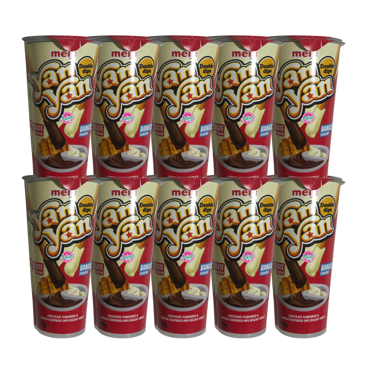 Meiji Yan Yan Double Dips Chocolate & Vanilla  44g