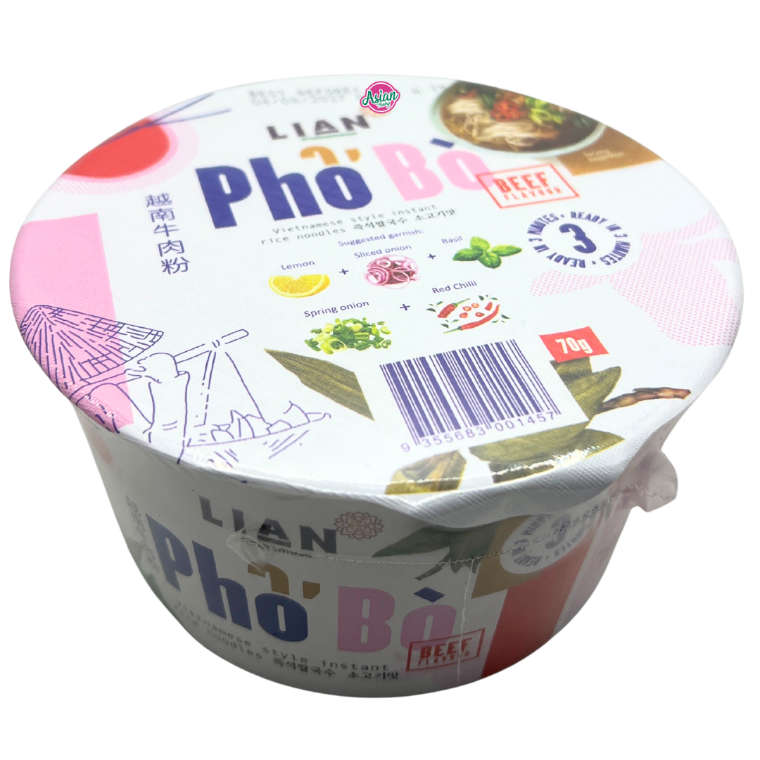 Lian Pho BEEF Instant Rice Noodle Bowl 70g