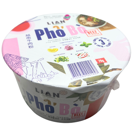 Lian Pho BEEF Instant Rice Noodle Bowl 70g