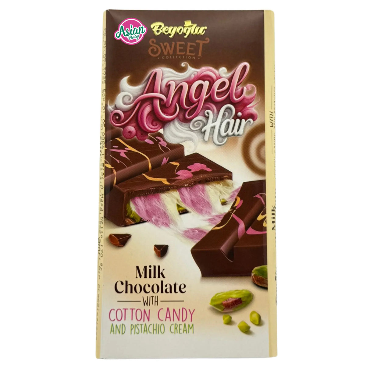 Beyoglu Dubai Chocolates Angel Hair Milk Chocolate Filled with Pistachio and Cotton Candy 170g