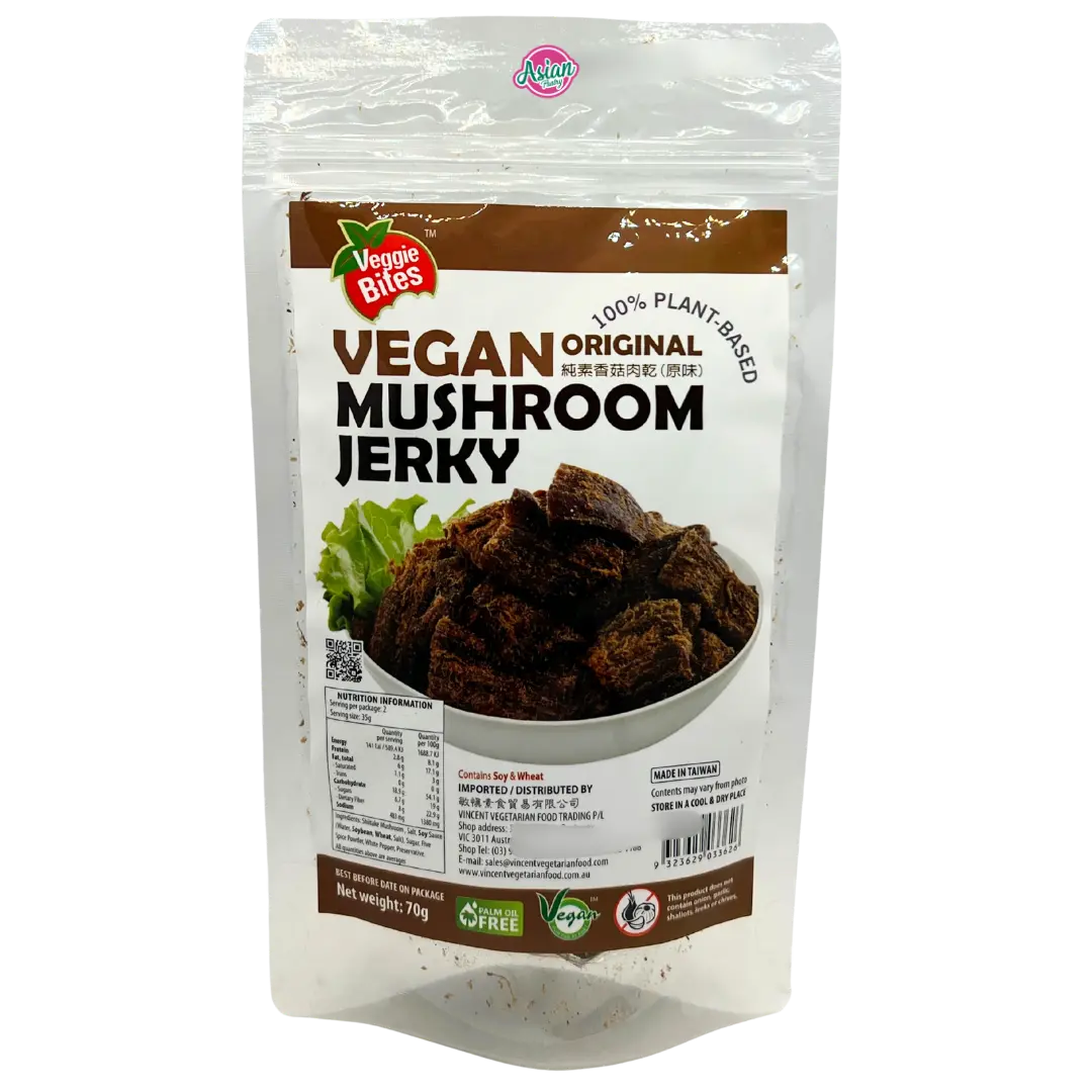Veggie Bites Vegan Mushroom Jerky(Original) 70g