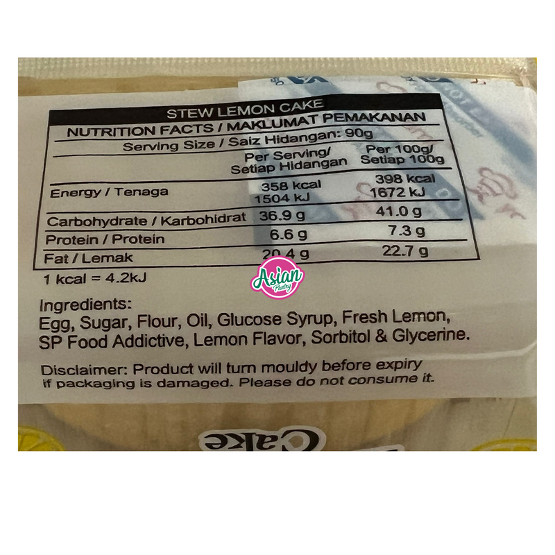 Yami Stew Cake Lemon Flavour 90g