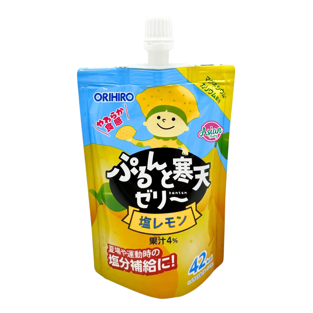 Orihiro Plump and Agar Jelly Standing Salted Lemon 130g