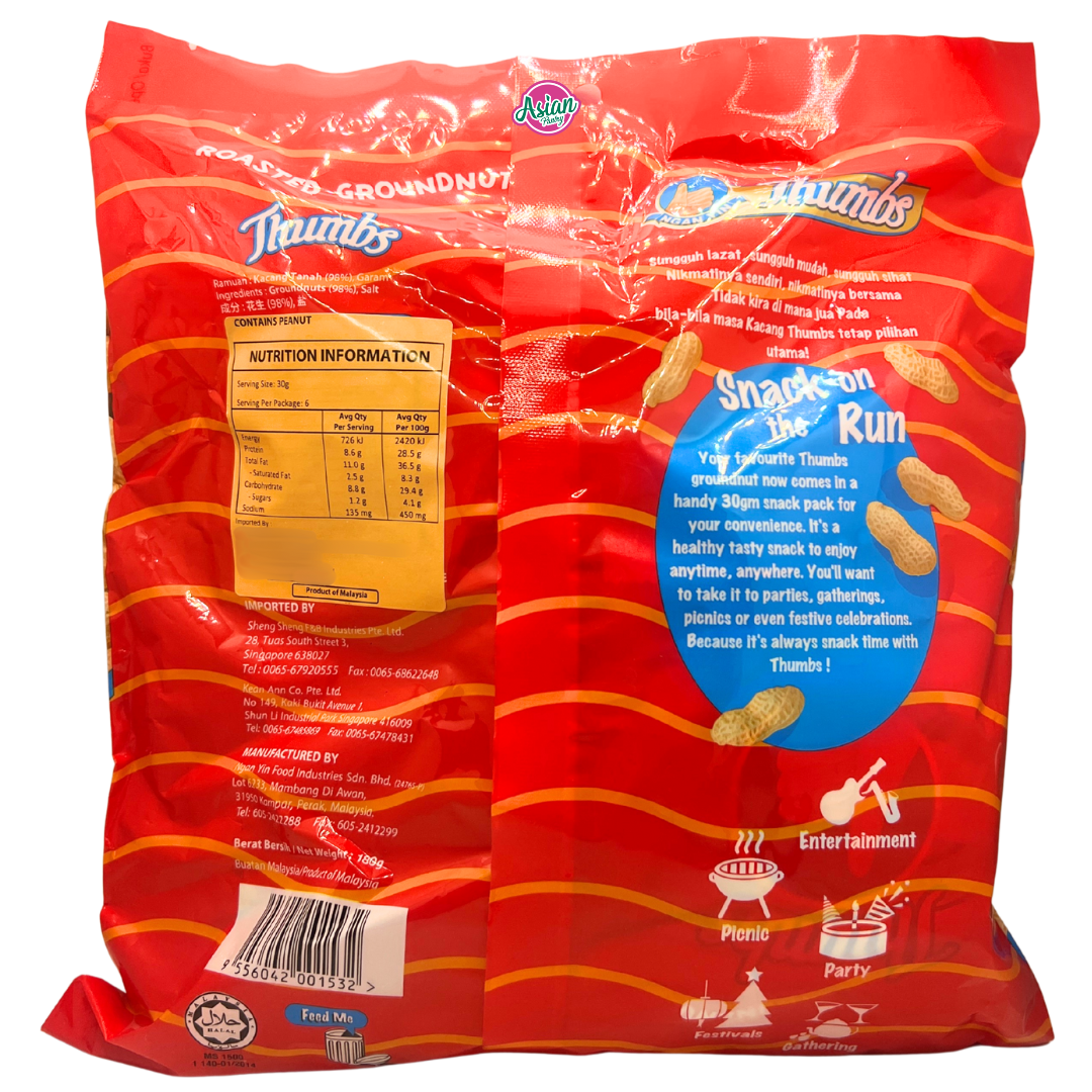 Thumbs Roasted Groundnut Snack Pack 180g