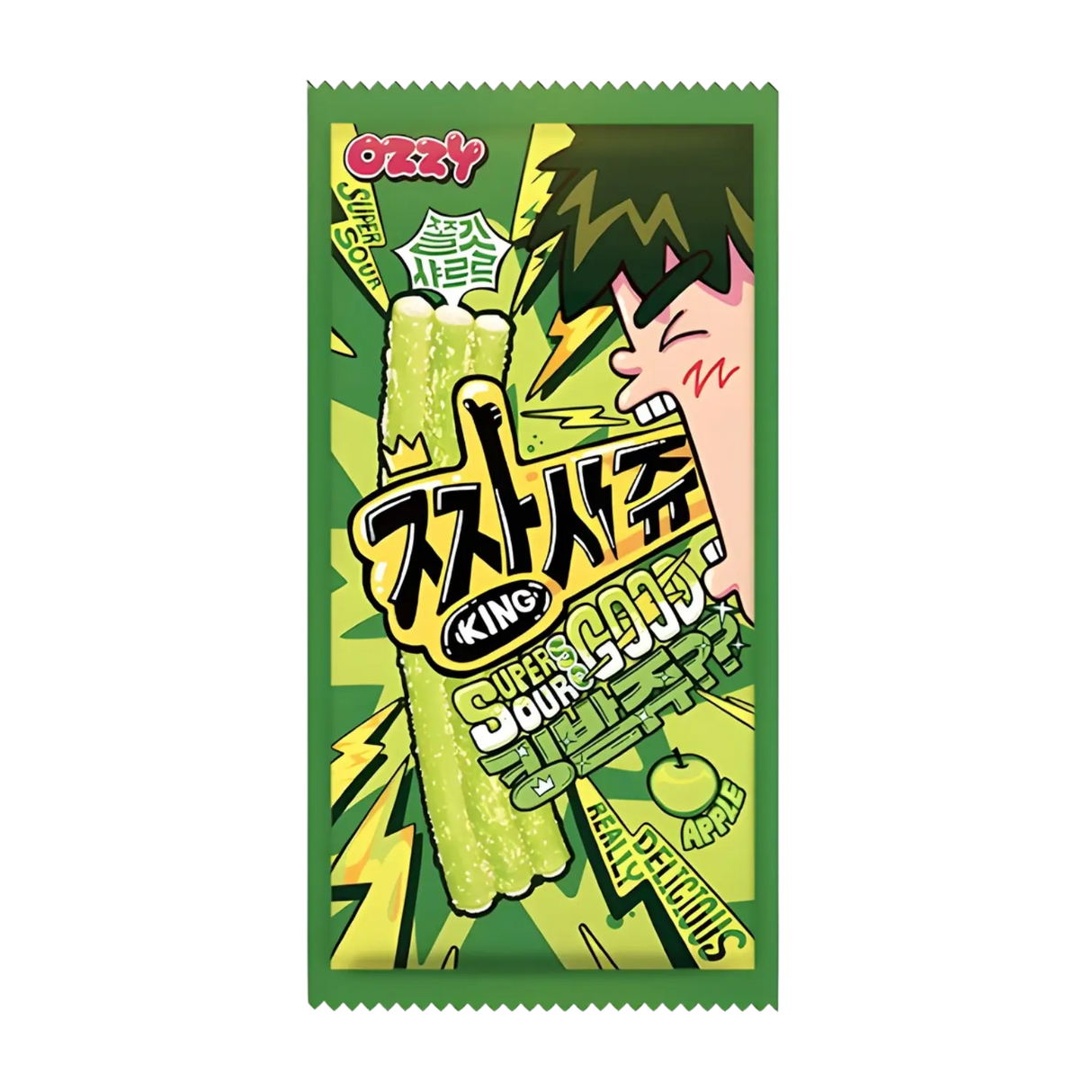 Ozzy Super Sour Strip Jelly - Apple 40g