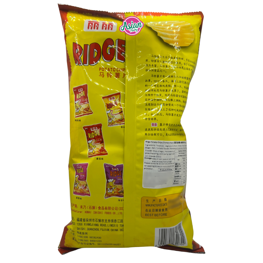 Chip Brand Ridge Ridge Potato Chips Tomato Flavour 100g (BBD: 04/03/2026) – Asian Pantry