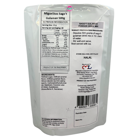 Miguelitos Sago at Gulaman Pwder Drink Mix 500g