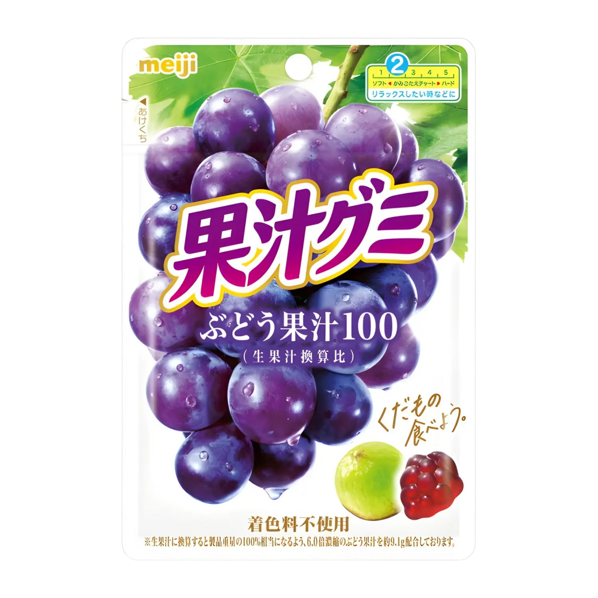 Meiji Kajyu Grape Fruit Juice Gummy 54g