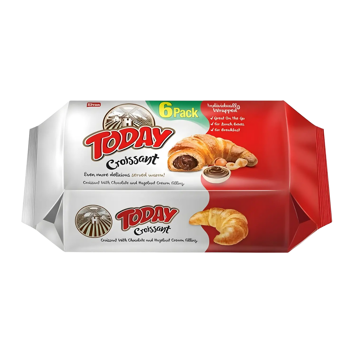 Elvan Today Croissant with Chocolate & Hazelnut Cream Filling 240g