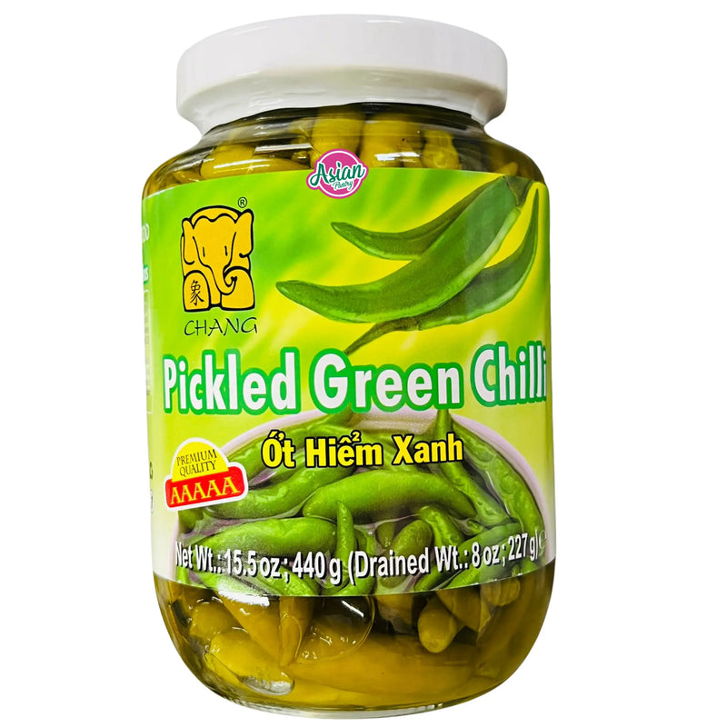 Chang Pickled Green Whole Chilli (Premium Quality) 440g