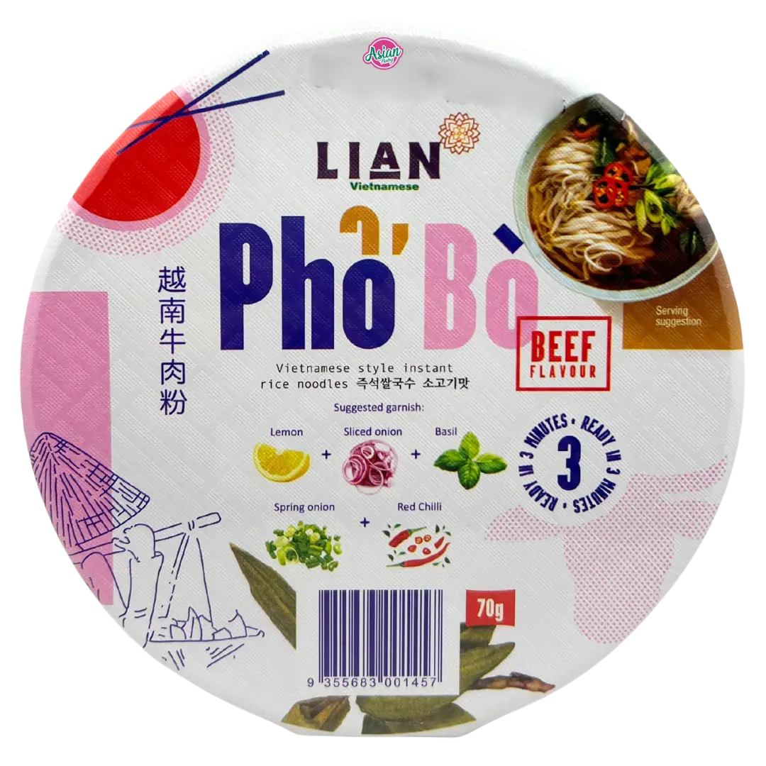 Lian Pho BEEF Instant Rice Noodle Bowl 70g