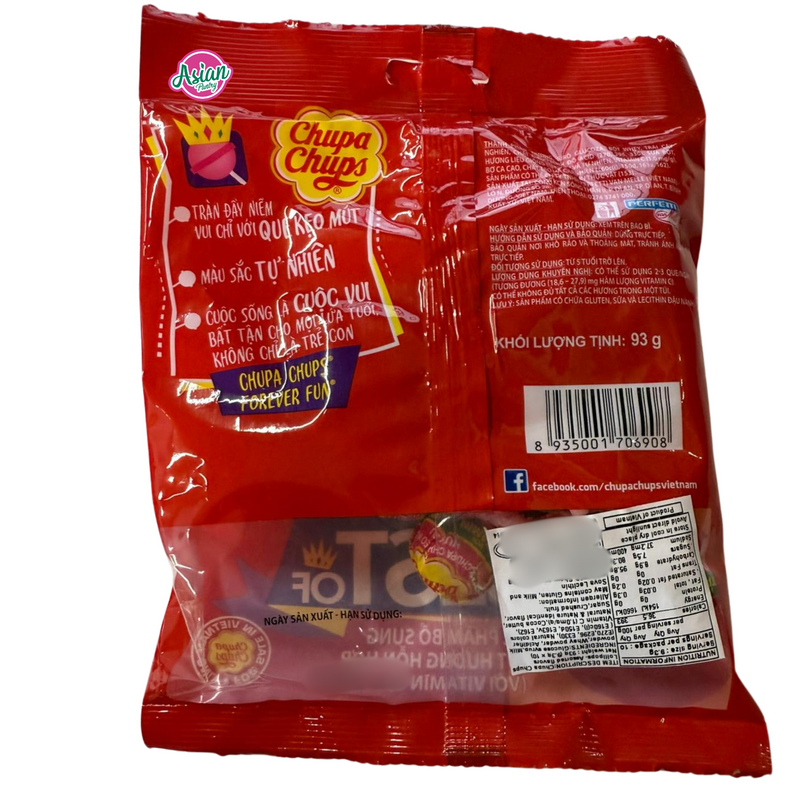 Chupa Chups Lollipops - Assorted Fruits 93g