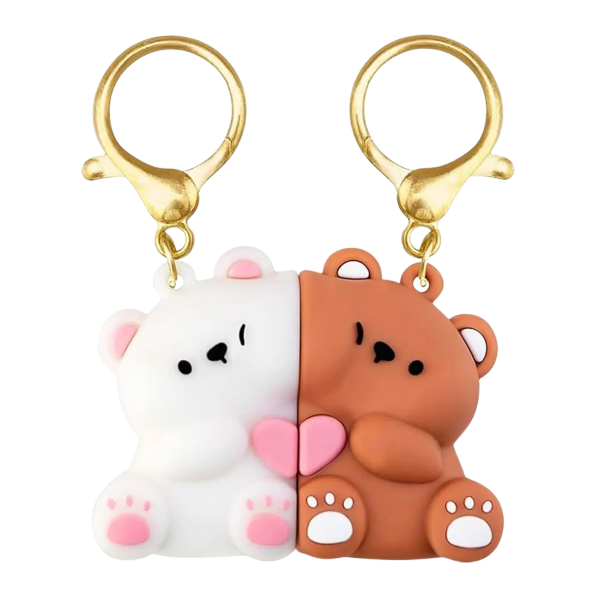 Asian Pantry Cute Bear Couple Magnetic Keychain
