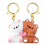 Asian Pantry Cute Bear Couple Magnetic Keychain