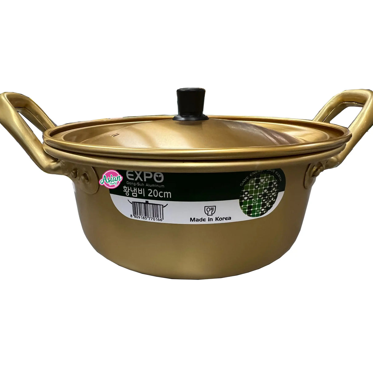 Kaesung  Dong-Suh Aluminum Korea Yellow Handle Pot 20cm (Golden Ramen Pot)