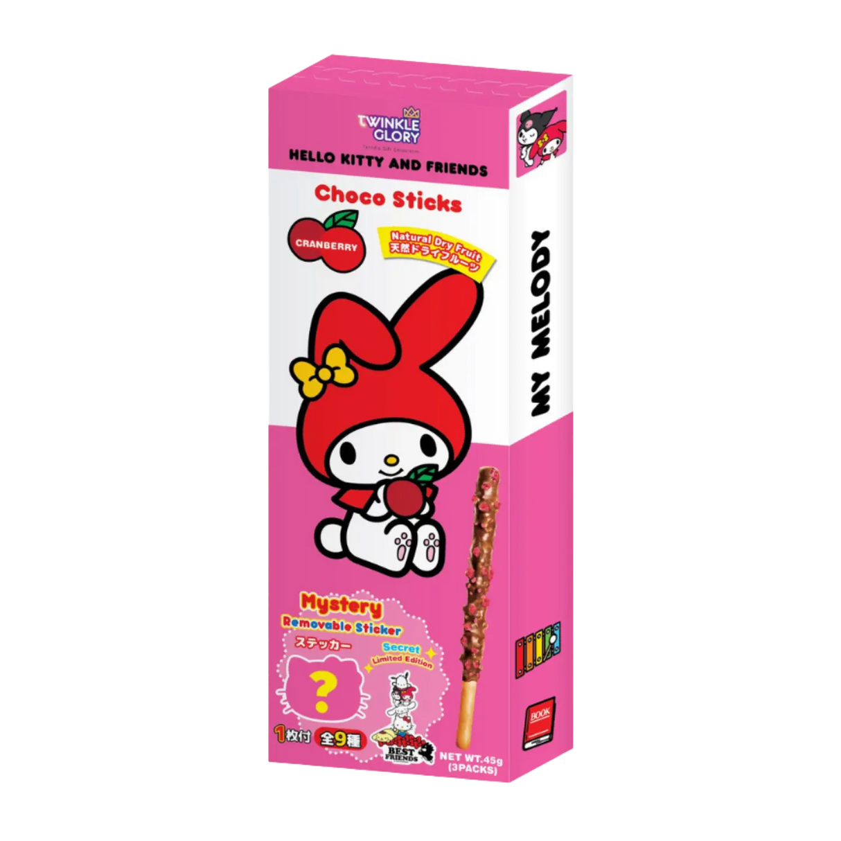 Twinkle Glory My Melody Cranberry Choco Sticks 45g (BBD: 08/07/2026)