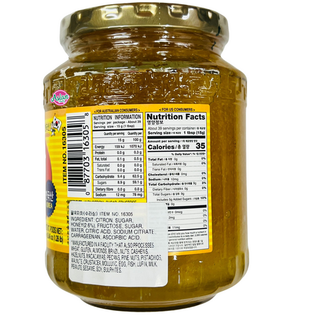 Wang Fresh Taste Honey Yuza (Citron) Tea 580g