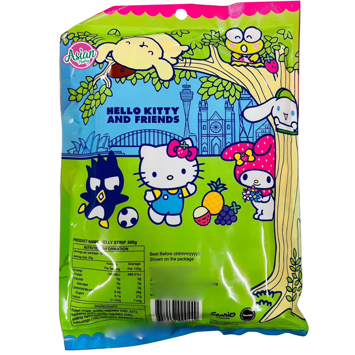 Twinkle Glory Hello Kitty & Friends Assorted Jelly Strip 300g