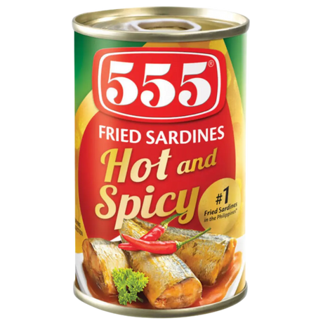 555 Fried Sardines Hot & Spicy 155g