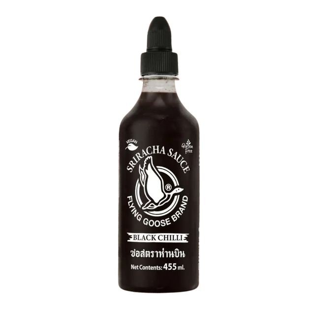 Flying Goose Vegan Sriracha Sauce Black Chilli 455ml