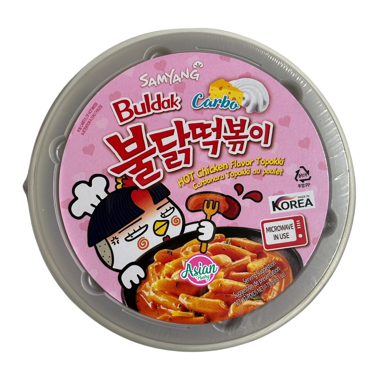 Samyang Buldak Carbo Hot Chicken Flavor Topokki Bowl 179 g
