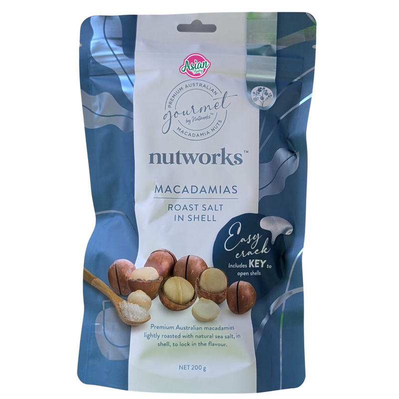 Nutworks Macadamias Roast Salt in Shell 200g