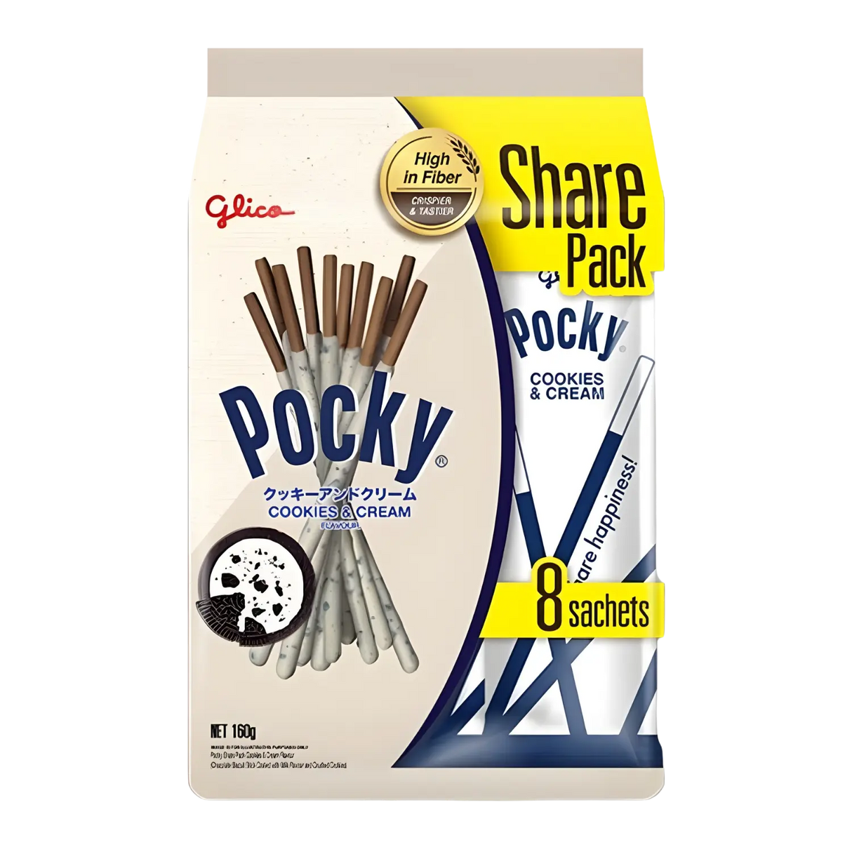Glico Pocky 饼干和奶油家庭装 160g