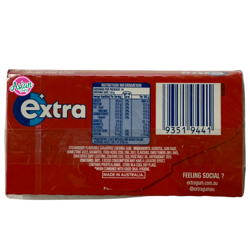 Wrigley's Extra Sugarfree Strawberry 14pcs 27g