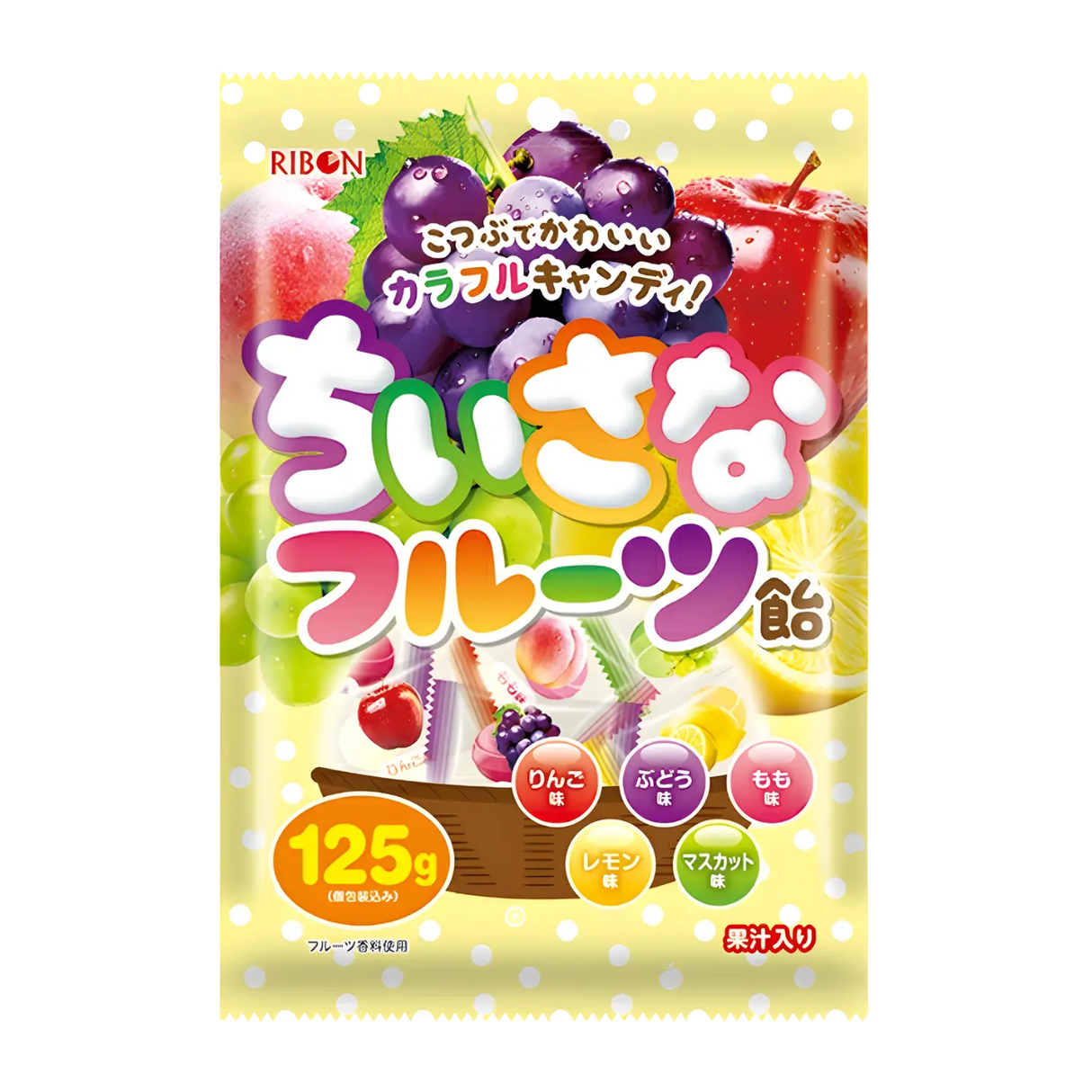 Ribon Small Fruit Candy 125g
