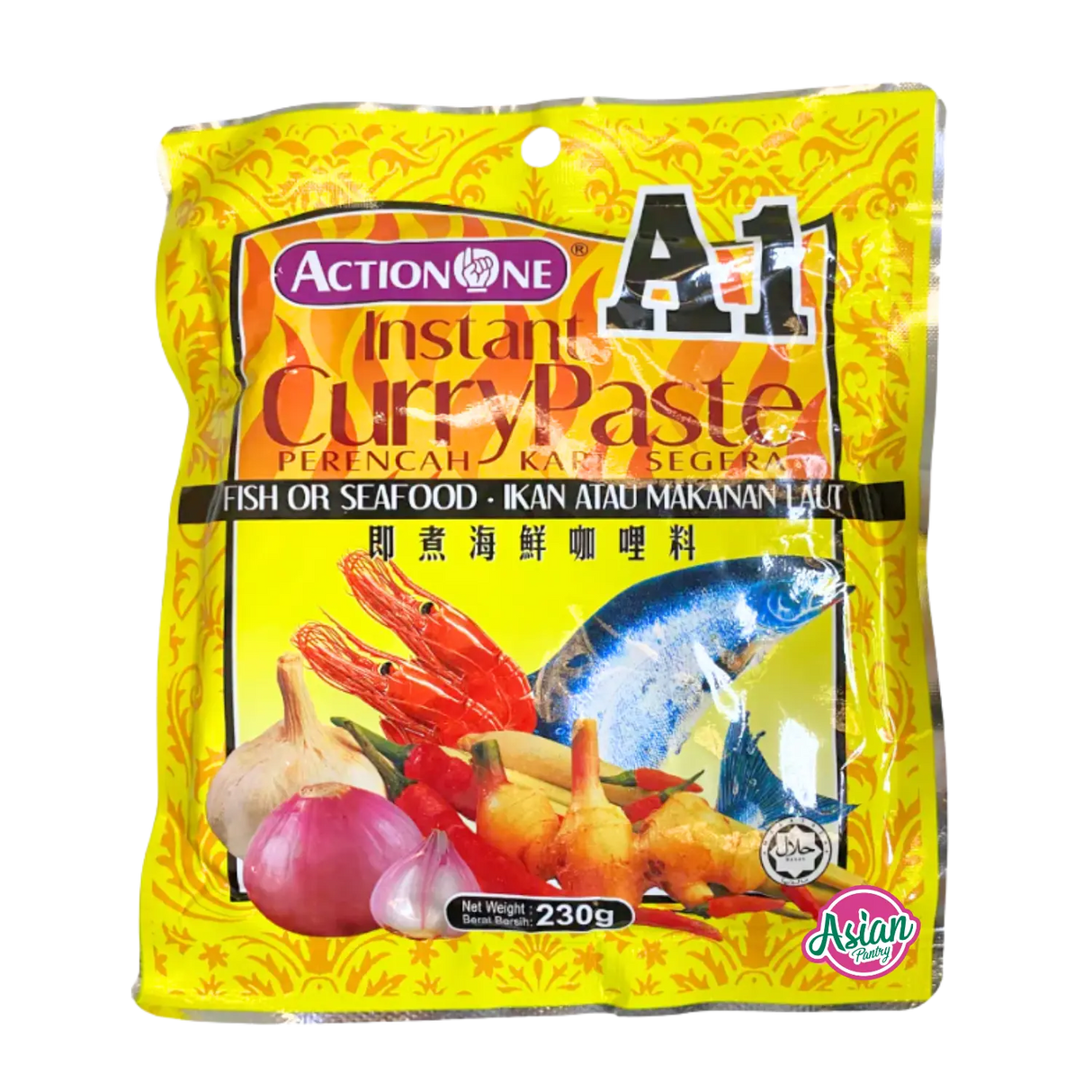 Action One Instant Curry Paste Fish & Seafood 230g