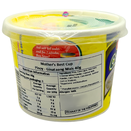 Mother's Best Ginataang Mais Cup Pinoy 48g