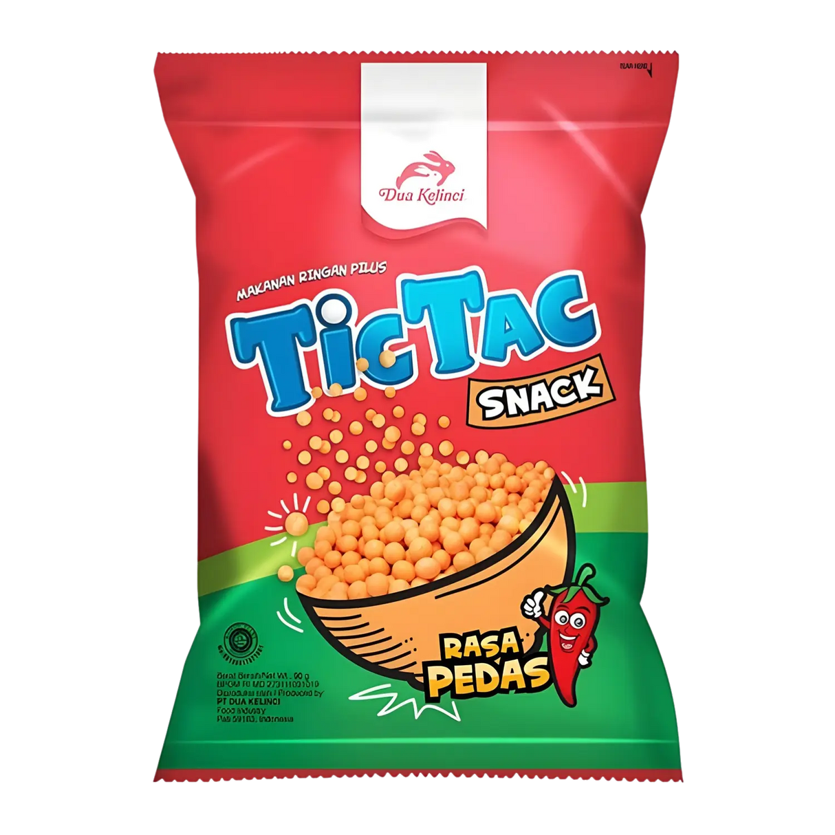 Dua Kelinci Tic Tac Cassava Snack Spicy Flavour 80g