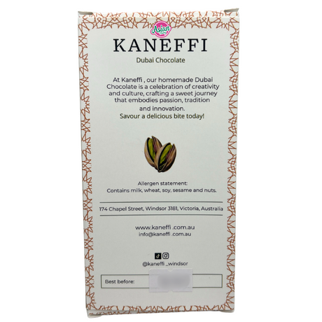 Kaneffi Pistachio Dubai Chocolate 200g