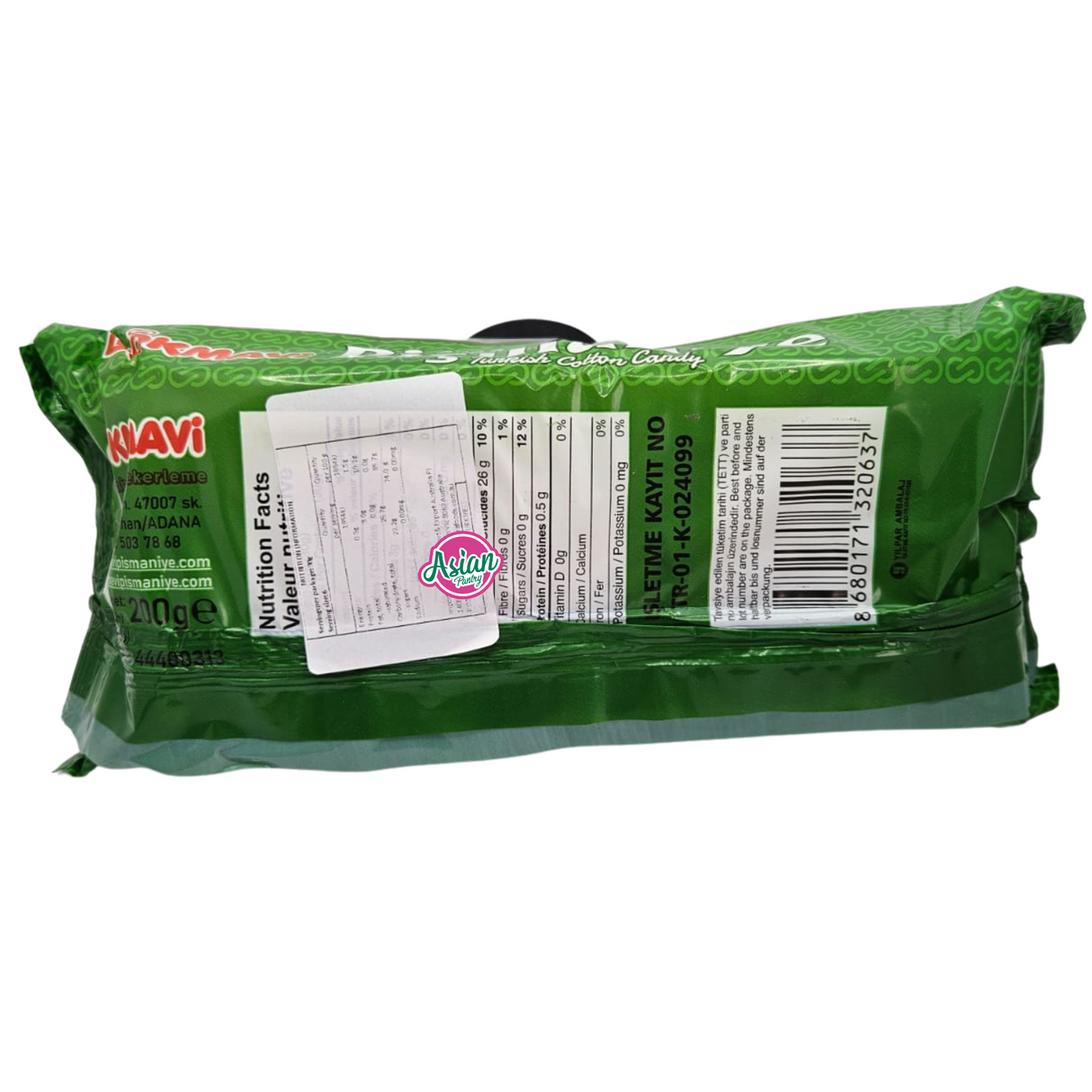 Gokmavi Turkish Cotton Candy Roll Pistachio 200g