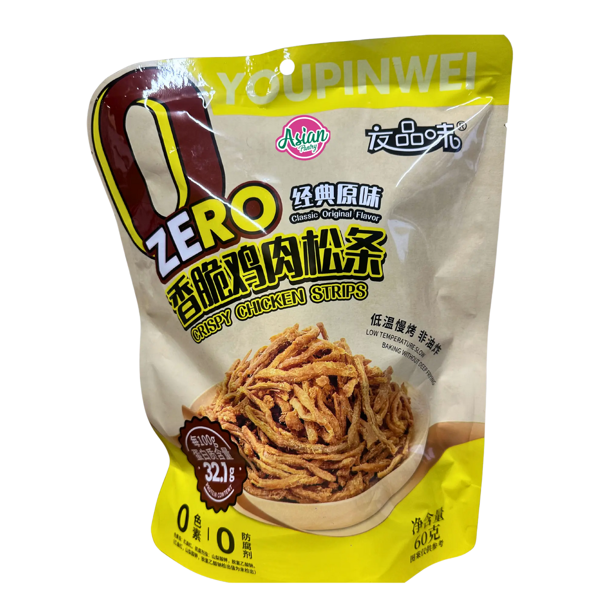 Youpinwei Crispy Chicken Floss Sticks (Classic Original Flavour) 60g