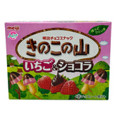 Meiji Kinoko no Yama (Gunung Cendawan) Strawberi &amp; Coklat 64g