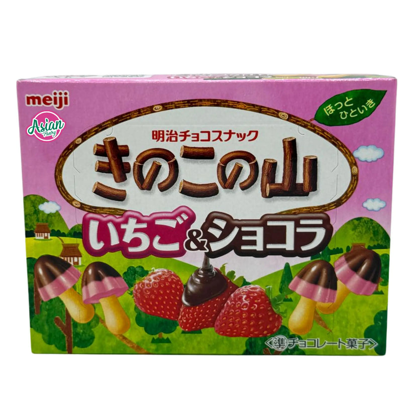 Meiji Kinoko no Yama (Mushroom Mountain) Strawberry & Chocolate 64g