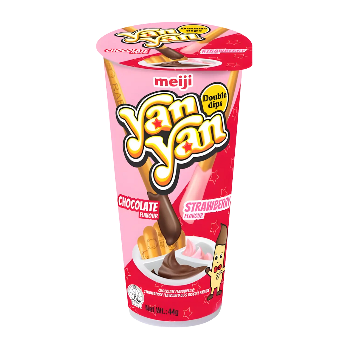 Meiji Yan Yan Chocolate & Strawberry Dip 44g