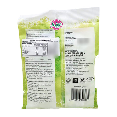 Rinda Icy Fruit Apple Flavoured Candy  100g