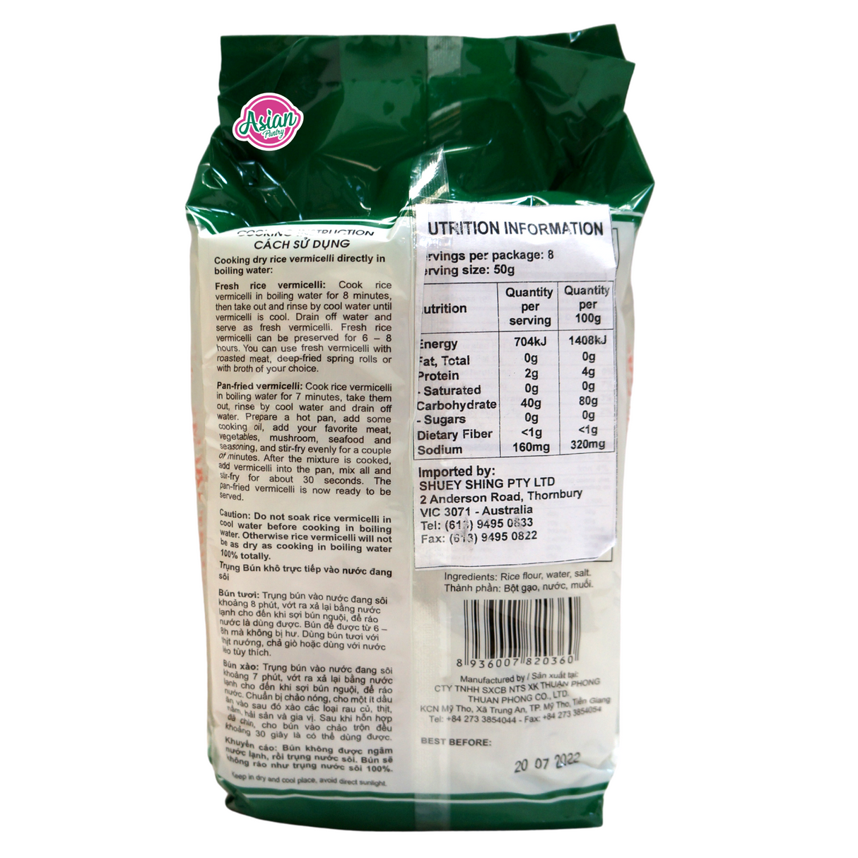 Bamboo Tree Rice Vermicelli (Bun Tuoi) 400g